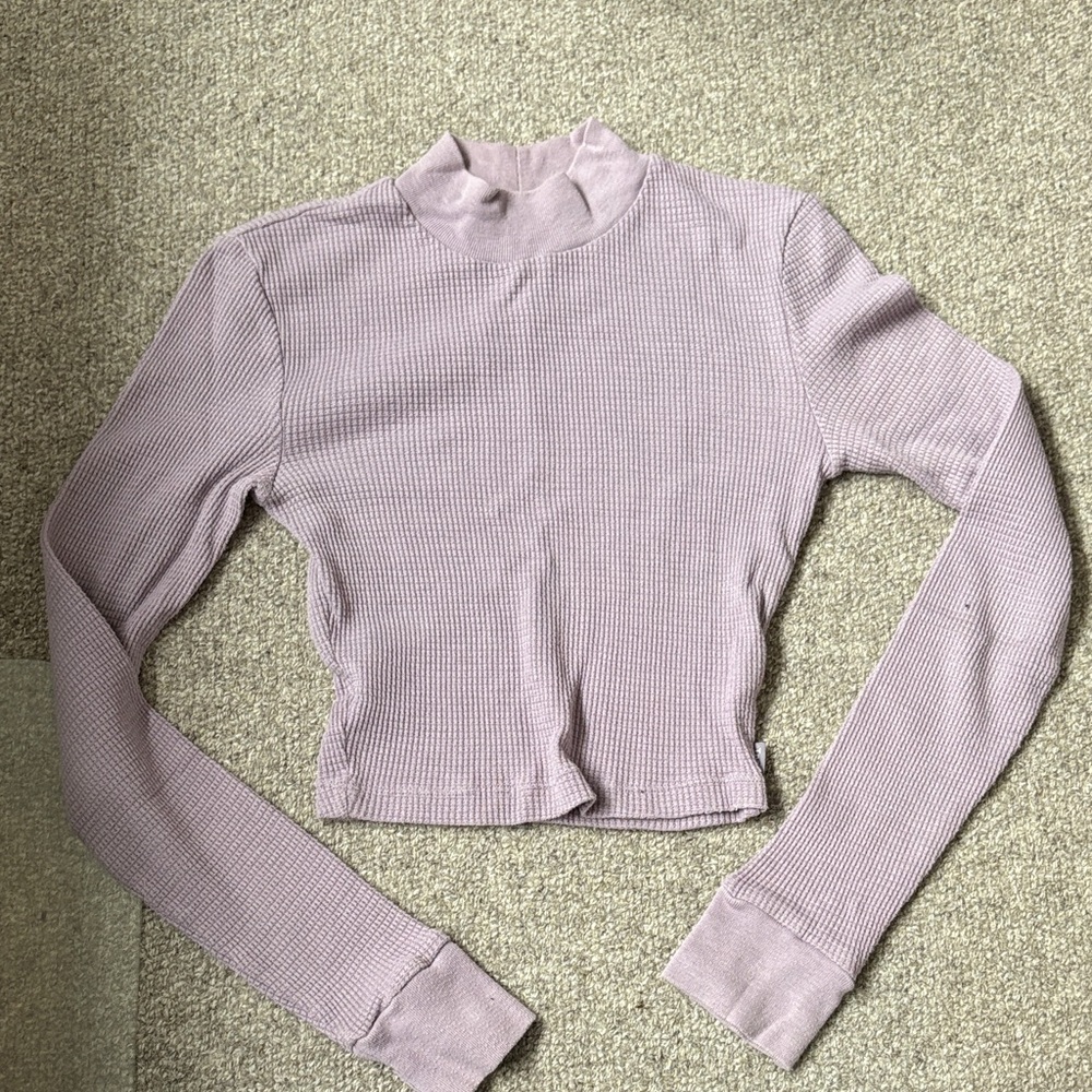 TNA purple waffle long sleeve